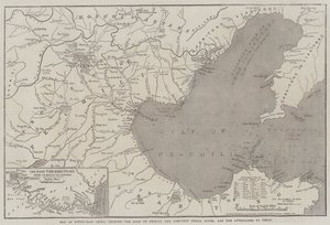 Mappa della Cina nord-orientale, che mostra il Golfo di Pechili, il fiume Tien-Tsin (Peiho) e gli approcci a Pechino